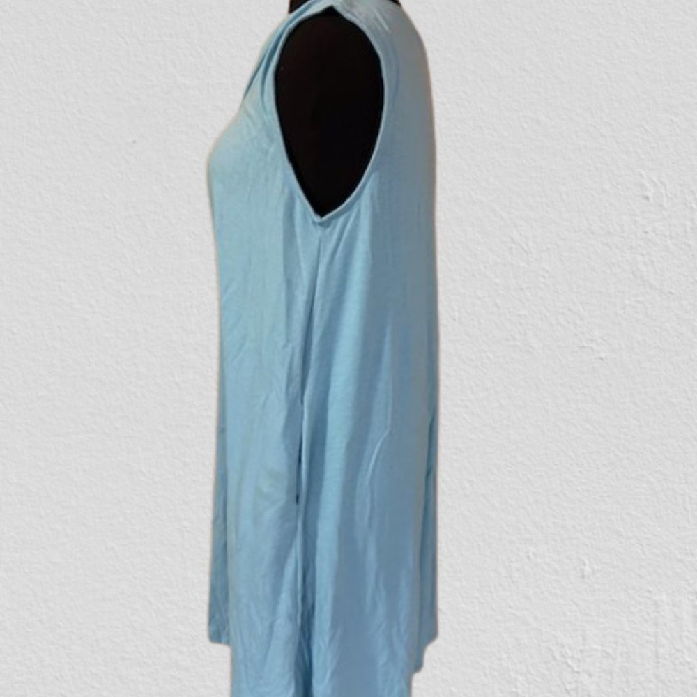 Aqua Tank Top Dress with Pockets  (2)  T4234  NWT Boutique - Picture 2 of 7